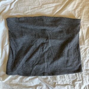 DONNI Sweater Tube Top in Charcoal